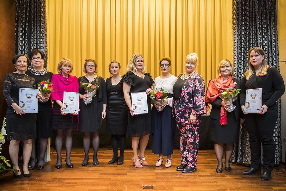 Palkitut Kuopion kaupungin vanhuspalvelut, Sastamalan Anninpirtti, Mäntsälän ja Pornaisten lastensuojelu ja Helsingin kaupungin Malmin päivitysyksikkö