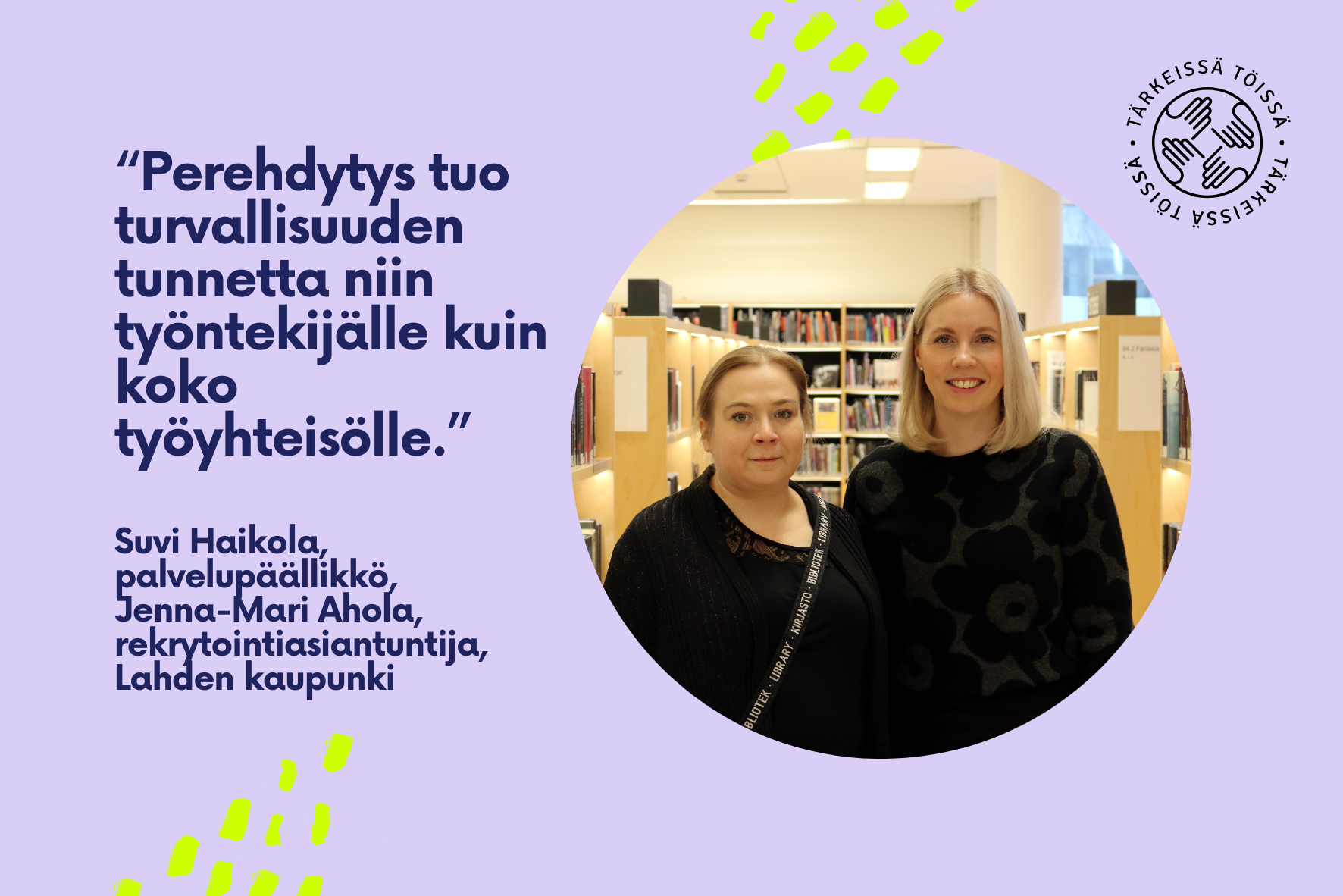 Suvi Haikola ja Jenna-Mari Ahola