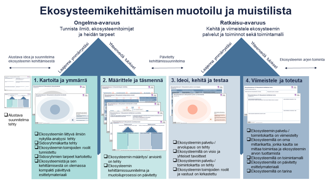 kuva ekosysteemin muotoilusta prosessina